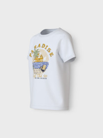 NAME IT T-shirt Vux Bright White Paradise Club